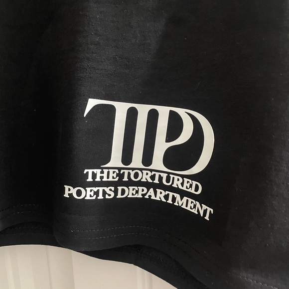 Hanes Brand TTPD Inspired Athletic Shorts With Pockets - Black Taylor Inspired - Picture 2 of 3